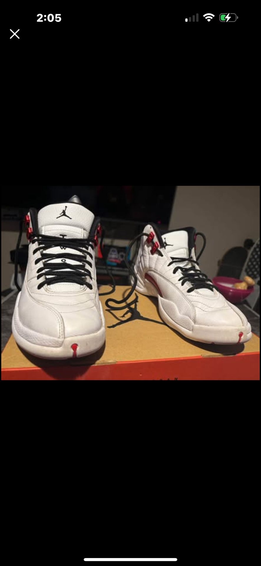 AIR JORDAN 12 RETRO WHITE/BLACK-UNIVERSITY RED
