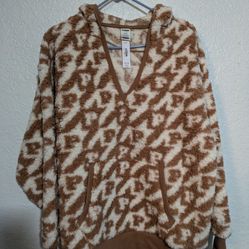 Pink  Cozy Fleece Pullover Hoodie