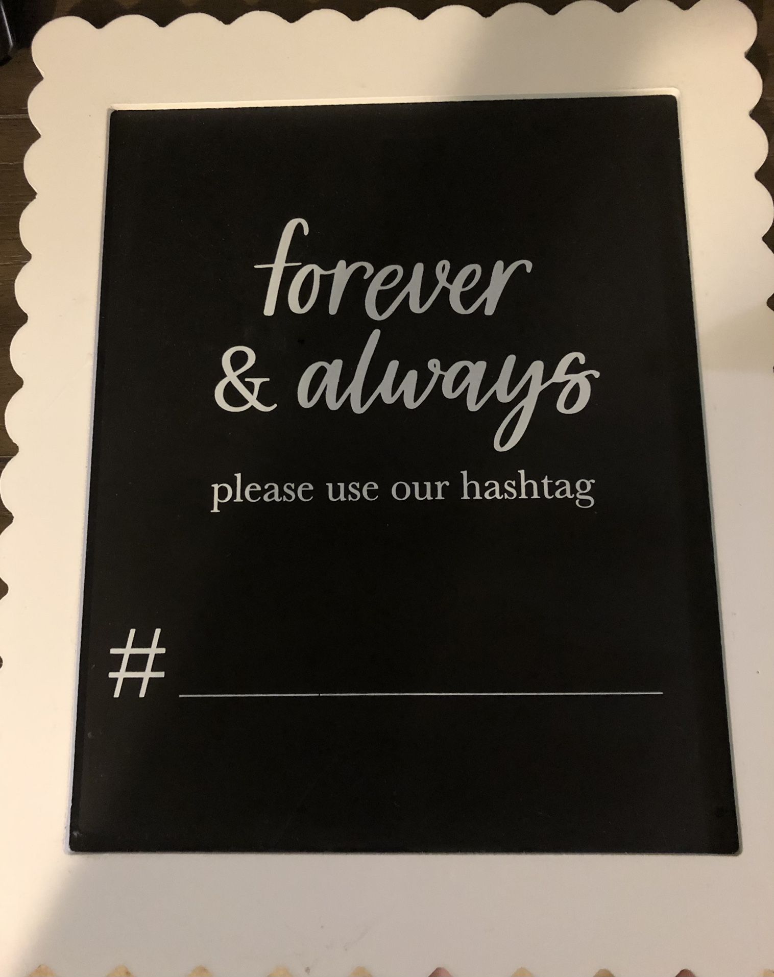 Hanging Wedding Hashtag Chalkboard
