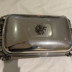 Decorative Silver Plated Serving Dish 