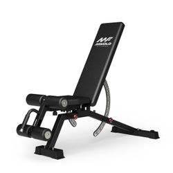 Gmwd 15-Position FID Adjustable Weight Bench, Adjustable Workout Bench with 1200LBS Weight Capacity, Vertical Storage Space-Saving Exercise Bench wi