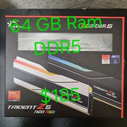 G.SKILL Trident Z5 Neo RGB Series 64GB (2 x 32GB) 288-Pin PC RAM DDR5 6000 (PC5 48000) Desktop Memory Model F5-6000J3040G32GX2-TZ5NR
