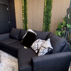 Small Sectional / Large Loveseat & Coffee Table + End Table Set