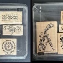 NEW Stampin Up Wood Mounted Rubber Stamp Sets $10 each or $15 for Both 