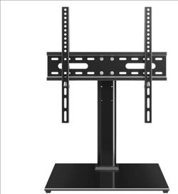 Universal Tabletop TV Stand for 24-60 inch TVs, 5 Level Height Adjustable, Desktop TV Base with Tempered Glass Base, Max 400x400mm, Holds up to 88 lbs