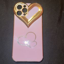 iPhone 12 Pro Max Case - Pink Gold Heart 