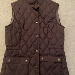Eddie Bauer Women's S Purple Quilted Premium Goose Down Light Weight Vest