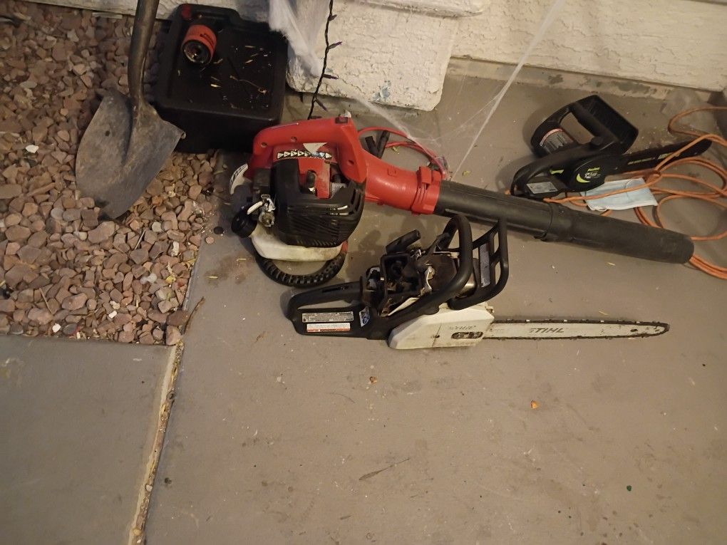 Stihl Chainsaw And Gas Blower