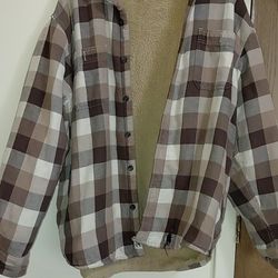Wrangler Flannel Stripes With Wool Inside Large 