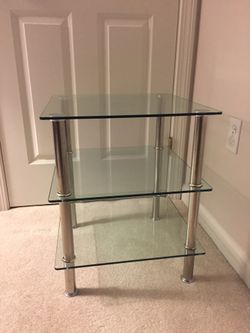 Three layers of glass table