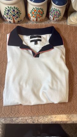 Banana Republic Men’s Medium White Black & Pink Shirt