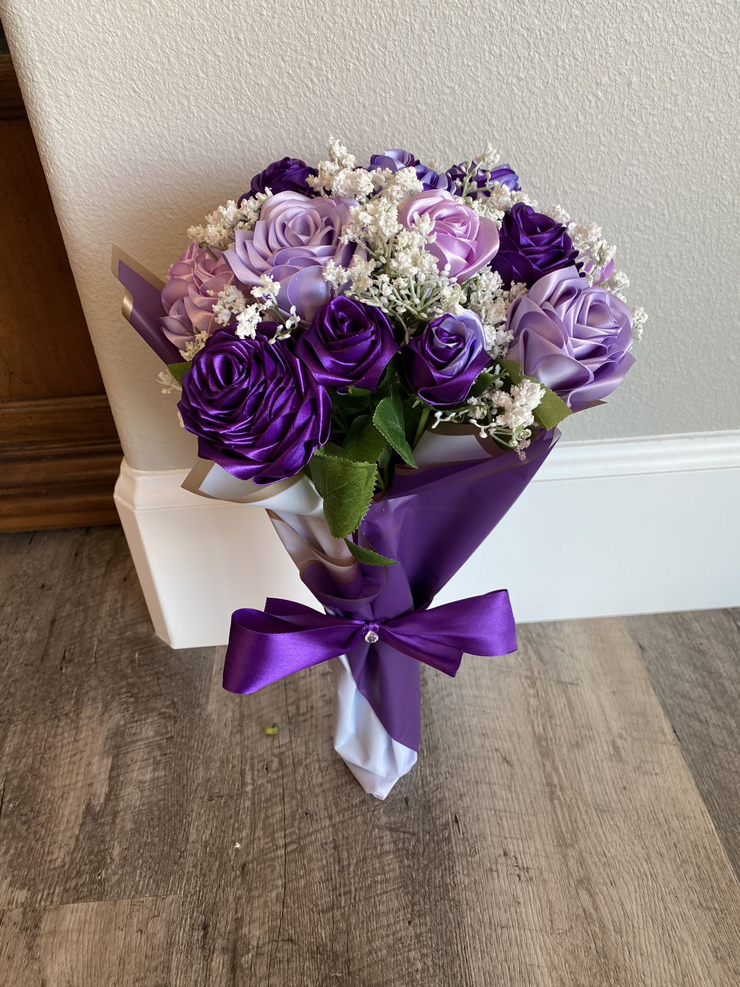 All Purple Handmade Rose Bouquet