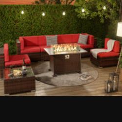 To Complete Patio Set Patio Furniture Outdoor Furniture Outdoor Patio Furniture Set Brand New Propane Fire Pit New 🆕🆕