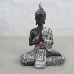 Buddha Praying Meditating For Mind Body Soul Spirit Epoxy Cast Statue


