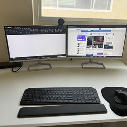 Two (2) Dell 22 inch monitors