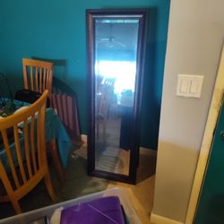 Wood Frame Mirror 5' By 19" Hardly Used 