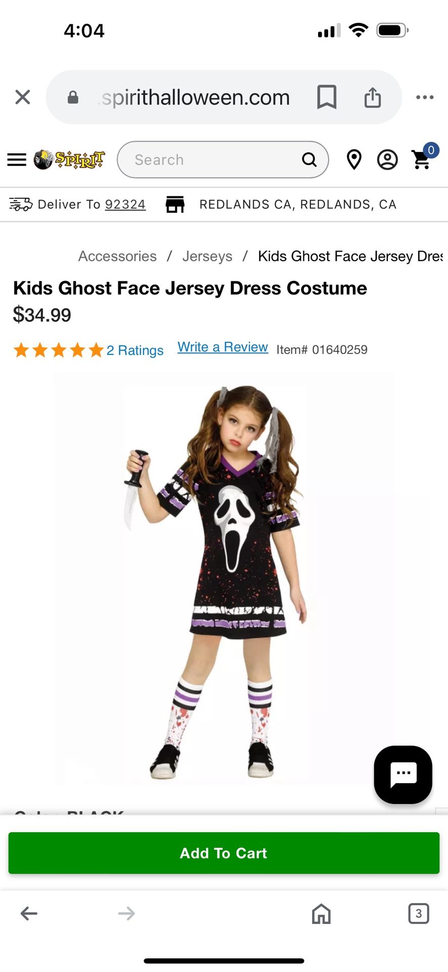 Halloween Costume Ghost Face Dress Child Size Large 10-12 for Sale in San  Bernardino, CA - OfferUp