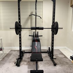Smith Machine + Bench + Weights Set