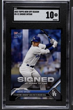 Shohei Ohtani 2023 Topps Now Offseason Baseball Card #OS21 Graded SGC 10