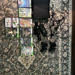 OBO,Xbox 360 slim, 8 great condition games, all the cords, and a Kinect bundle.