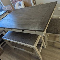 Brown Counter Height Dinner table
