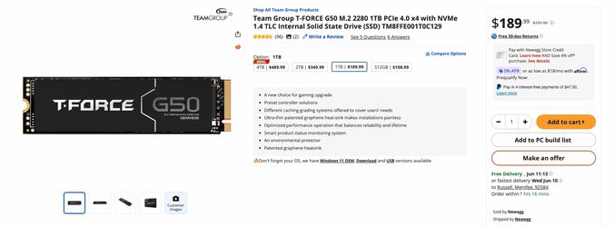 1TB M.2 SSD