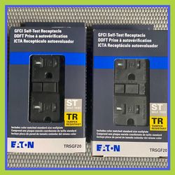 NEW EATON BLACK GFCI ELECTRICAL OUTLET