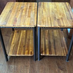 Wooden End Table (set Of 2)