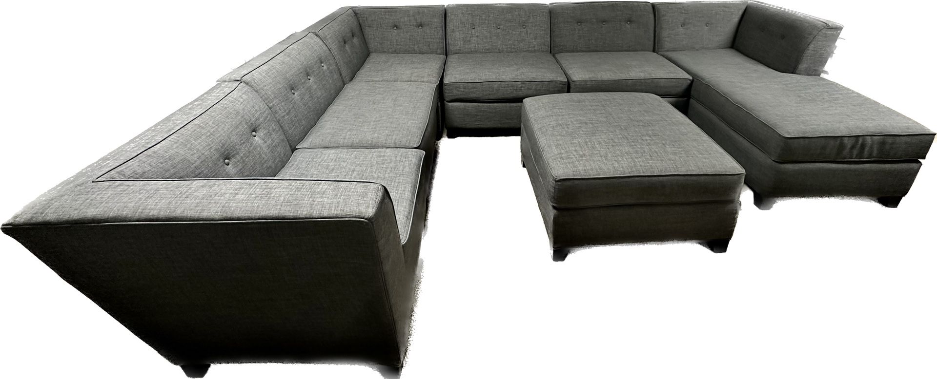Sectional Sofa with Ottoman - Seven Pieces 