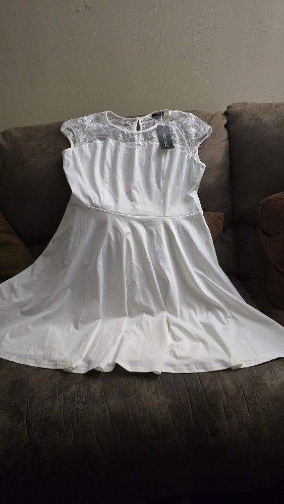 Brand New White Dress With Tag