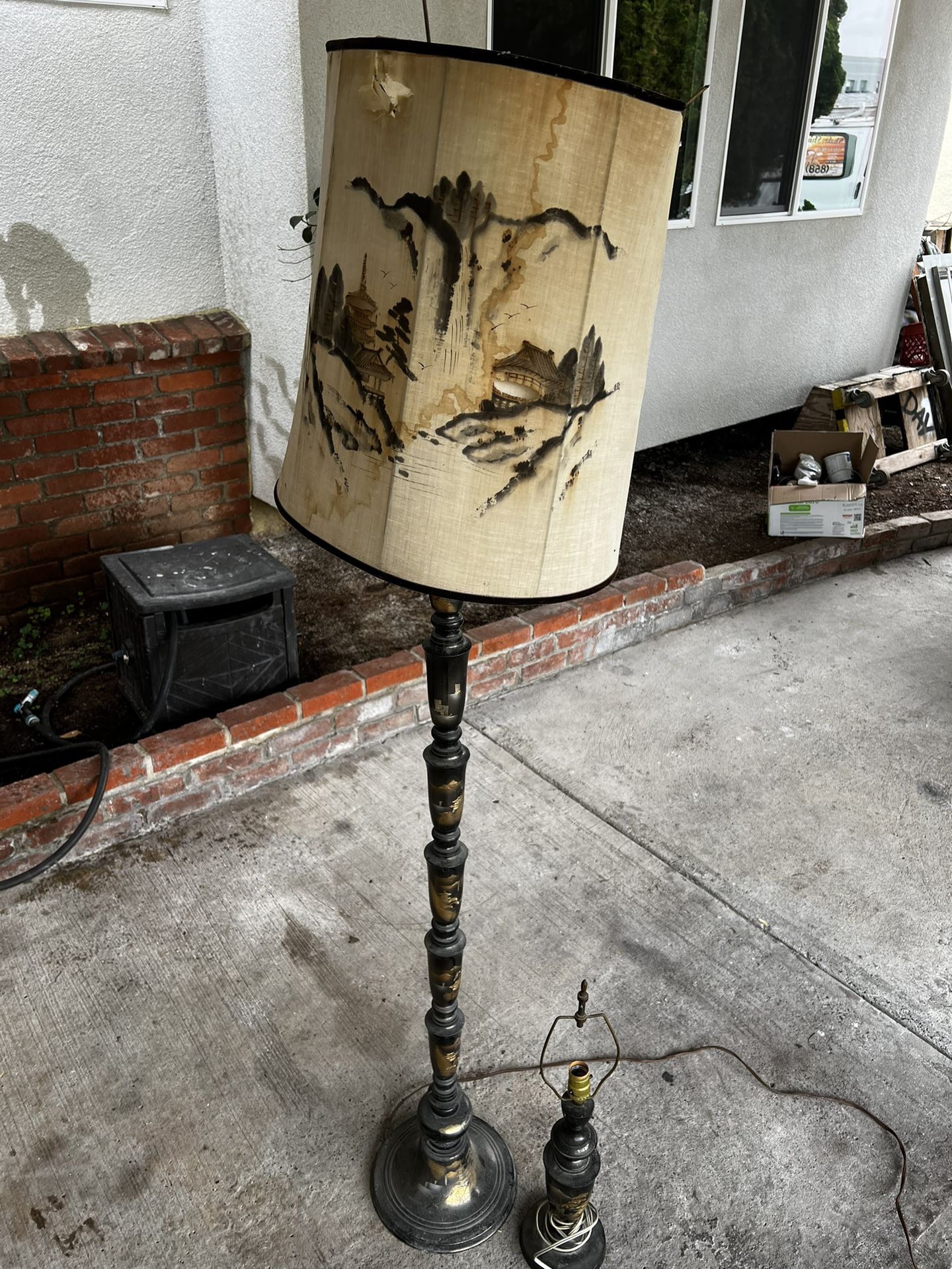 Antique Japanese Lamps (2 Pc Set)