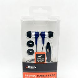 eVogue Blue In-Ear Headphones with Mic (3.5mm Jack）