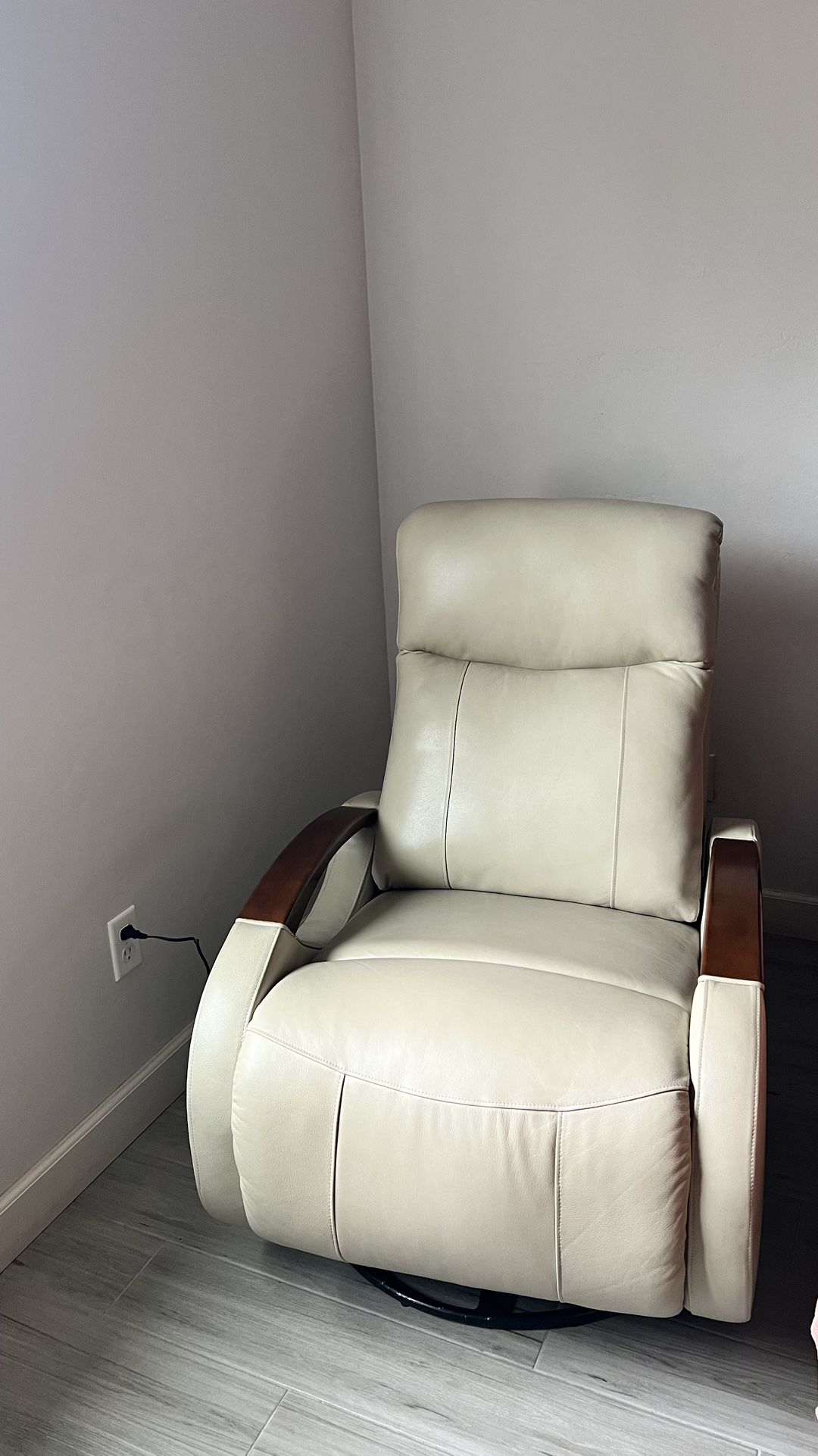 Power Swivel Glider Rocker Recliner with Power Headrest Wooden Armrest and USB Port