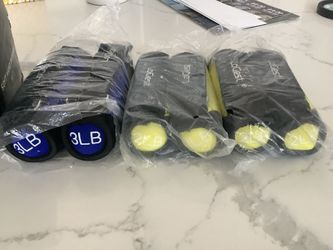 Logest Soft Hand Weights - Adjustable Neoprene Dumbbells -- Velcro Straps - Weight Training, Walking, 