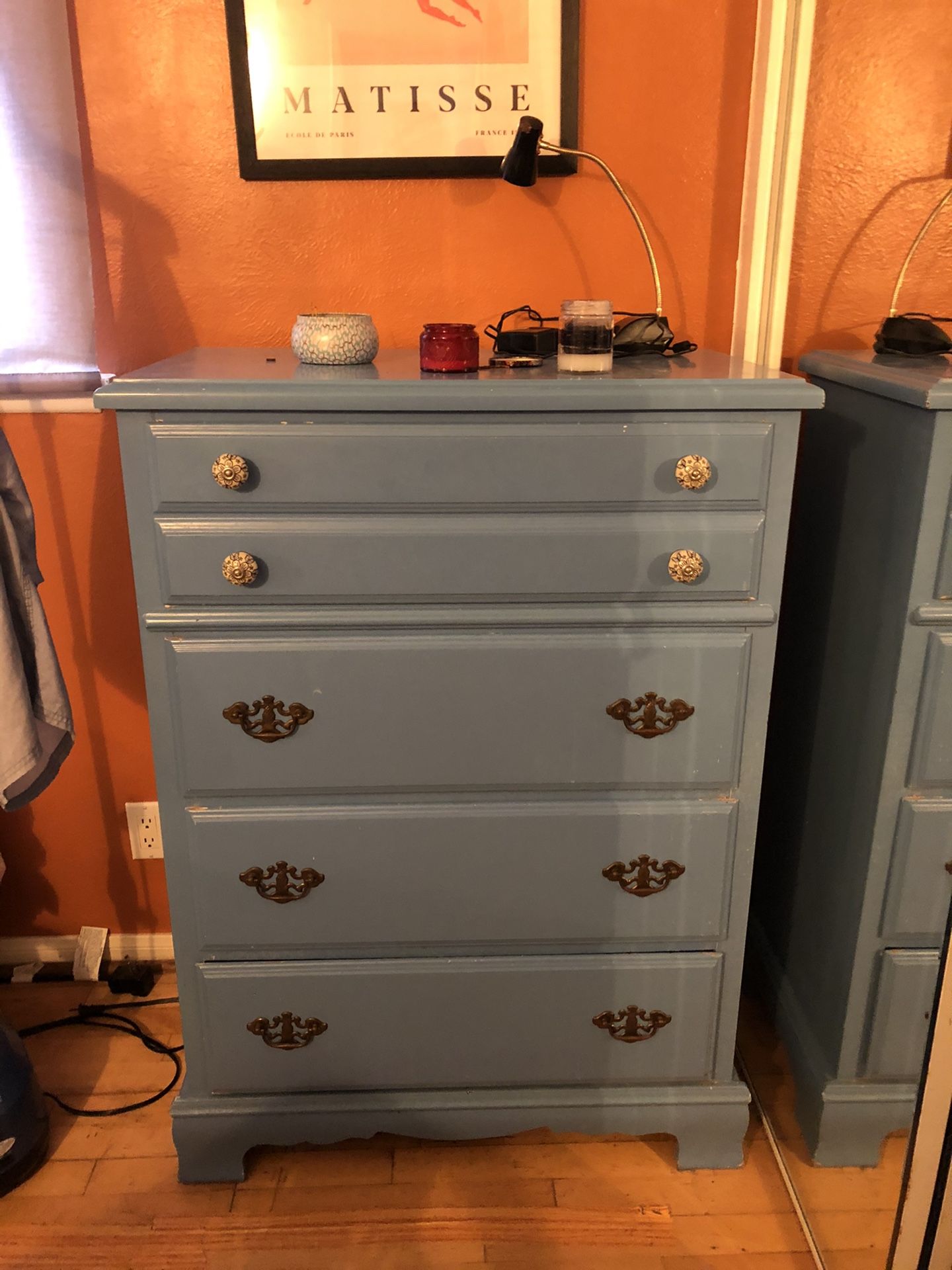 Blue French Provincial Dresser