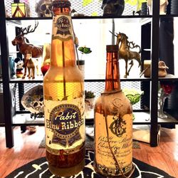 Antique Glass Bottle Lamps Beer Bottle Whisky Neon Light 