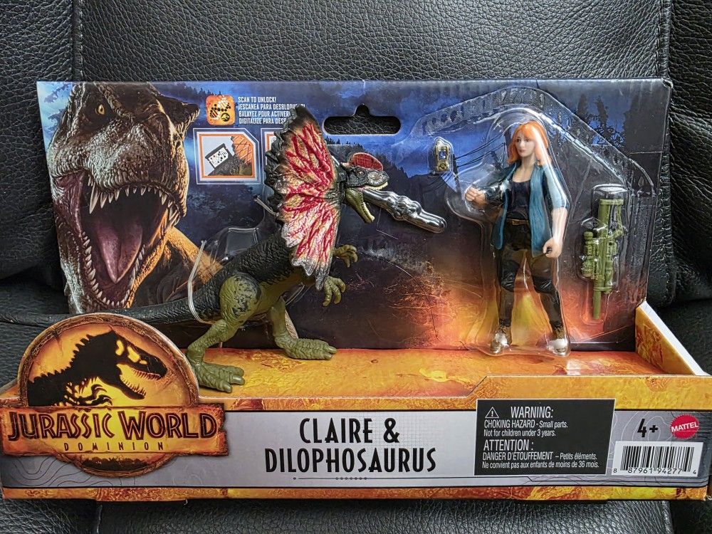 Jurassic World Dominion Claire & Dilophosaurus - Mattel 3.75 Scale