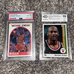 Michael Jordan Lot, ‘09 Upper Deck BCCG 10, ‘89 Hoops PSA 8