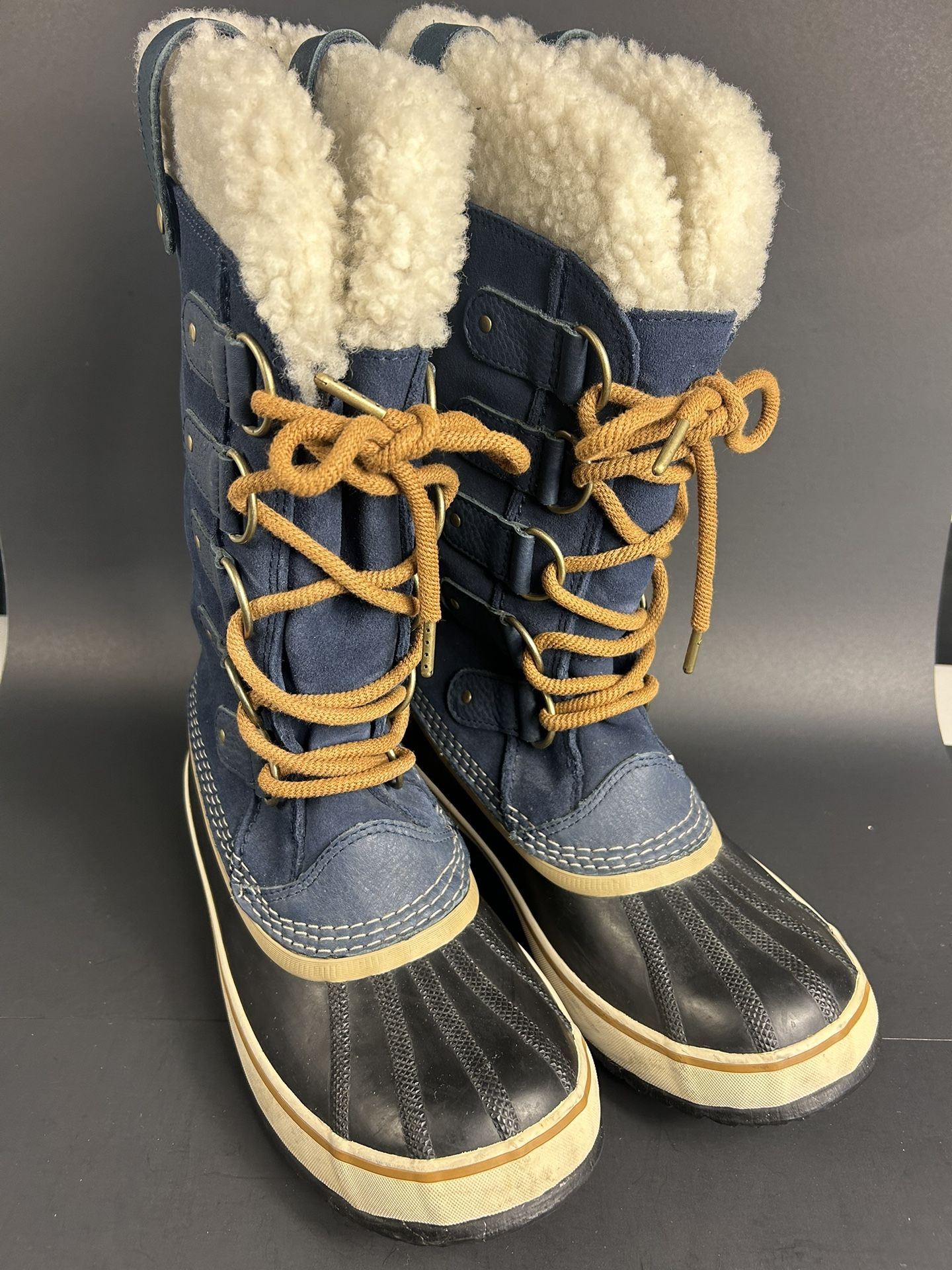 Sorel Joan of Arctic Shearling Suede Leather Snow Boots Women's 9.5