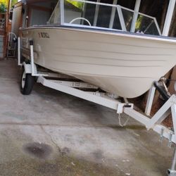 1967 Harvey 16 Ft Aluminum Fishing Boat Lake/Sea