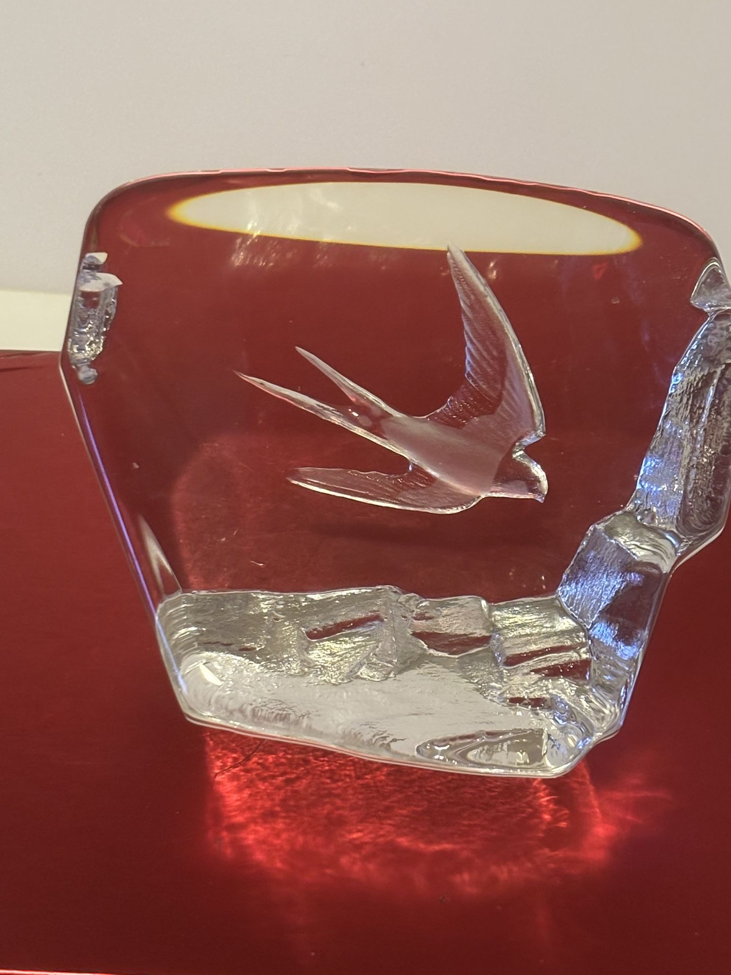 Crystal Flying Bird Paperweight