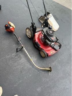 Lawnmower & lawn edge trimmer