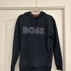 BOSS Sweatshirt Hoodie Navy Men S