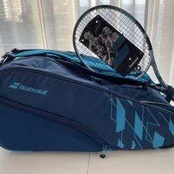 Babolat Pure Drive 100 tennis racquet + Babolat Pure Drive 12pk Bag Limited edition. Brand New!