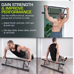 Multi-Grip Lite Pull Up / Chin Up Bar, Heavy Duty Doorway Upper Body Workout Bar for Home Gyms