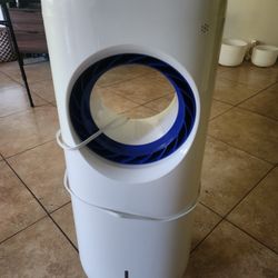 Portable Evaporative Air Tower Fan - Ice Packs, Blade-less, Remote Control