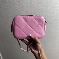 Pink Quilted Purse 
