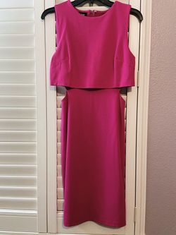 BeBe-Magenta Cut-Out Dress-Size: Small