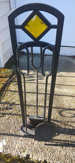 Steel Fireplace Tool Set