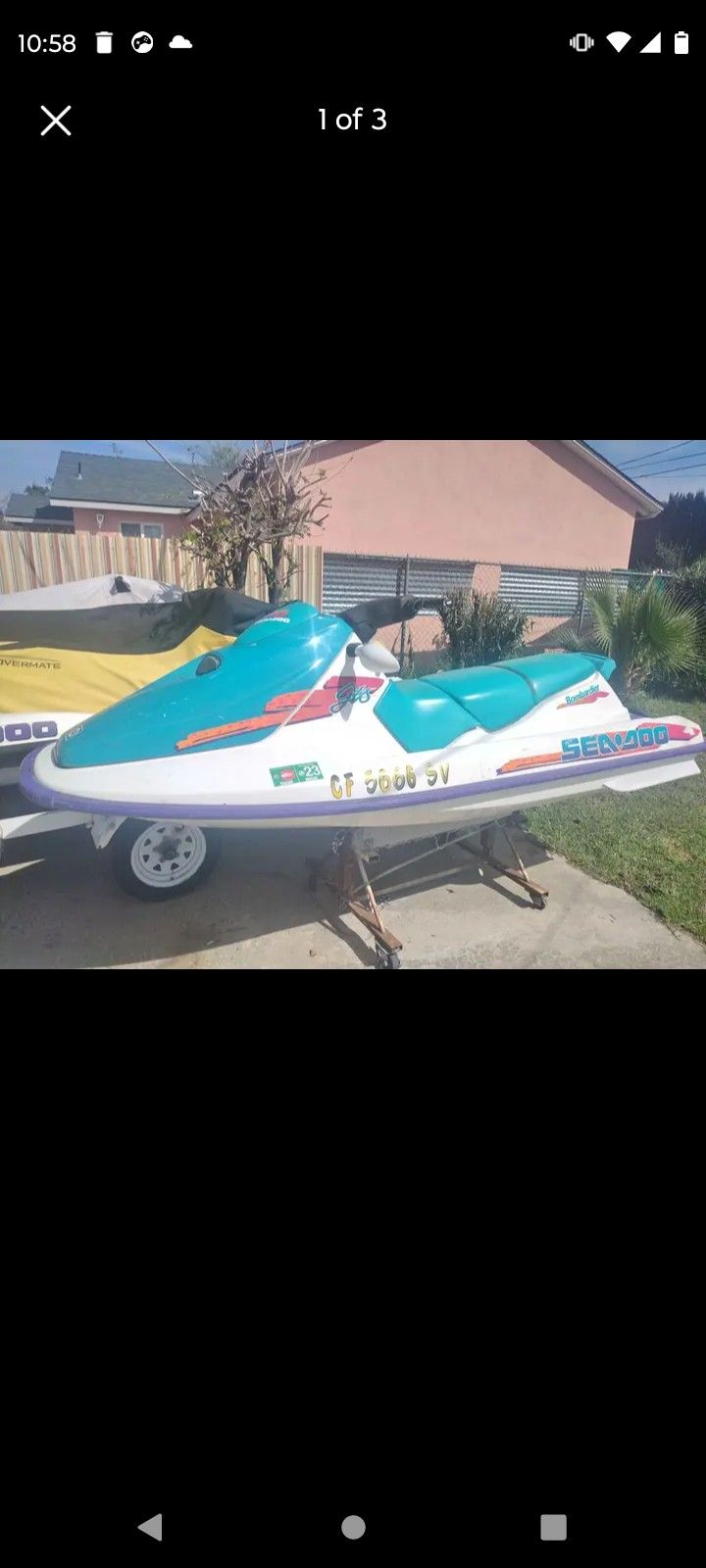 SEADOO 3 SEATER GREAT CONDITION LOW HOURS RUNNING WITH TITLE